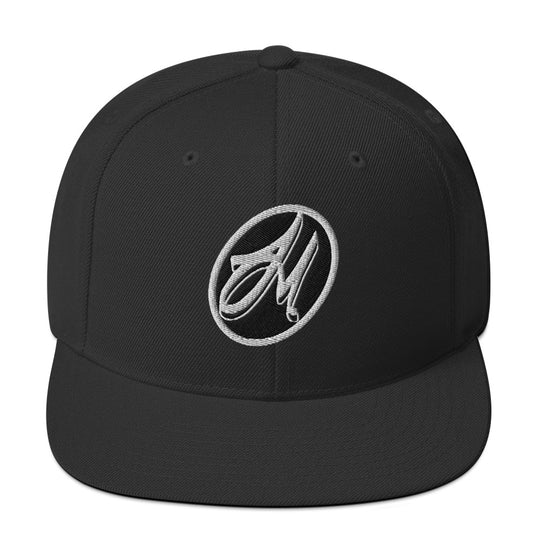 Signature Puff Logo Snapback - Black/White