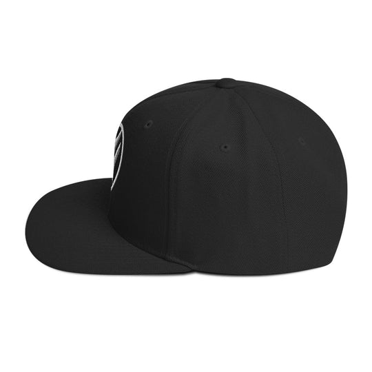 Signature Puff Logo Snapback - Black/White