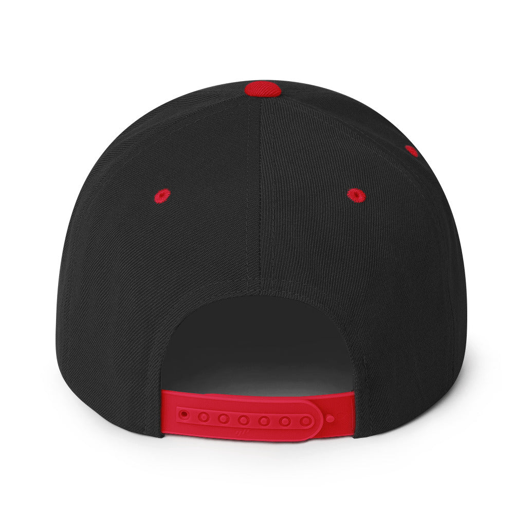 Signature Puff Logo Snapback - Black/White