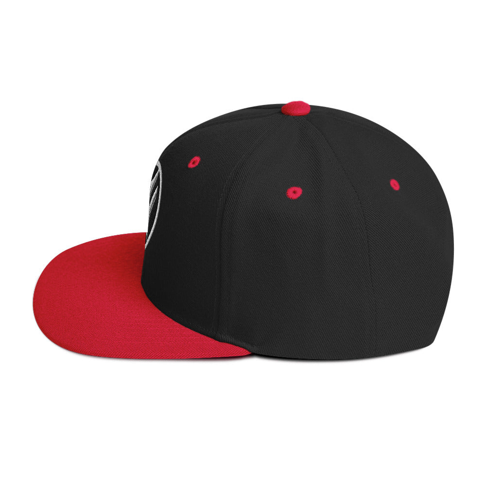 Signature Puff Logo Snapback - Black/White