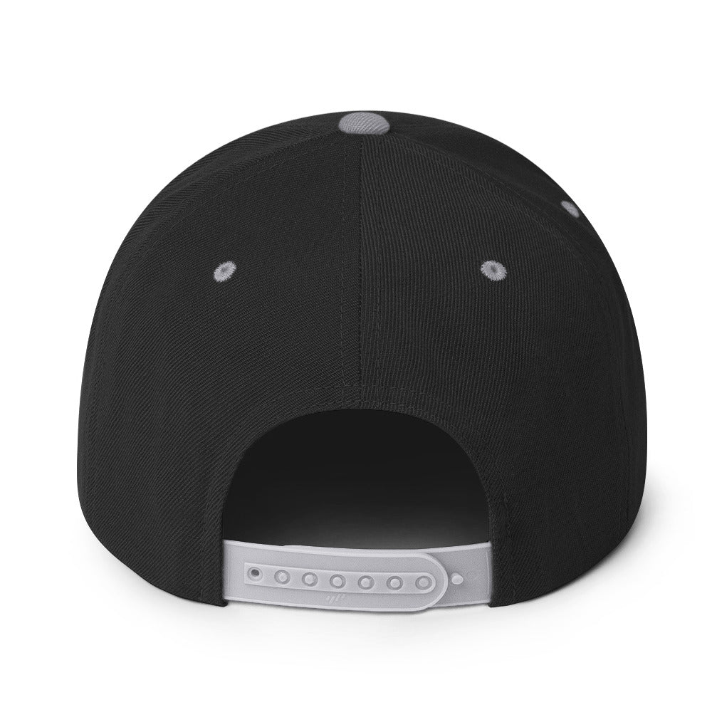 Signature Puff Logo Snapback - Black/White