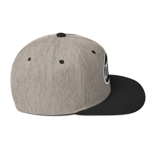 Signature Puff Logo Snapback - Black/White