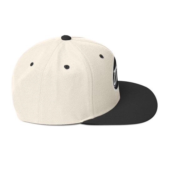 Signature Puff Logo Snapback - Black/White