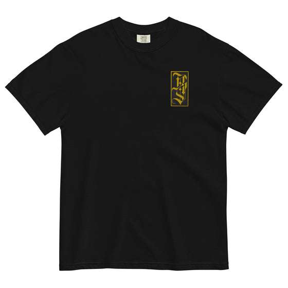 Premium Stitch Logo Heavyweight Tee - Black & Gold