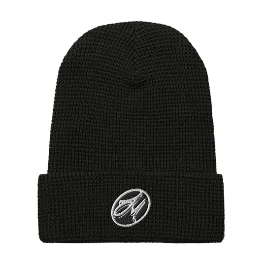 Signature Waffle Beanie - Black & White