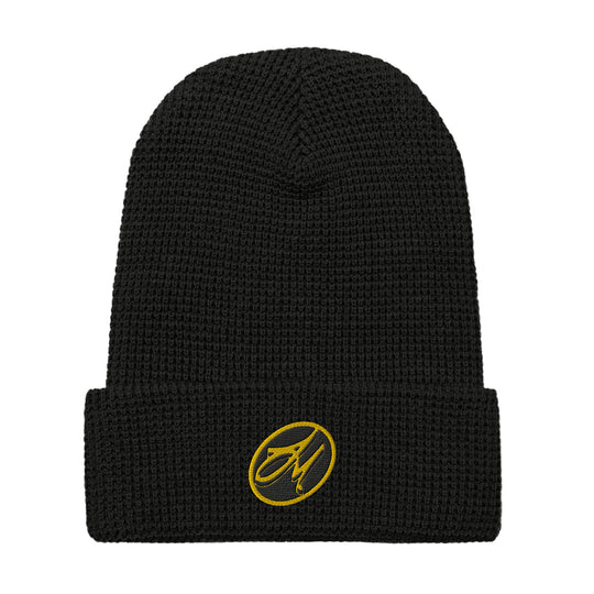 Signature Waffle Beanie - Black & Yellow