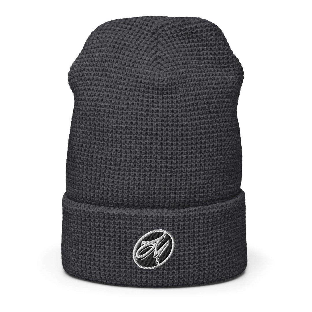 Signature Waffle Beanie - Black & White