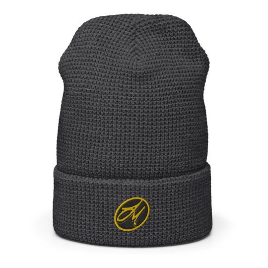 Signature Waffle Beanie - Black & Yellow