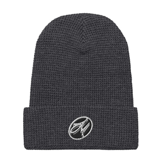 Signature Waffle Beanie - Black & White