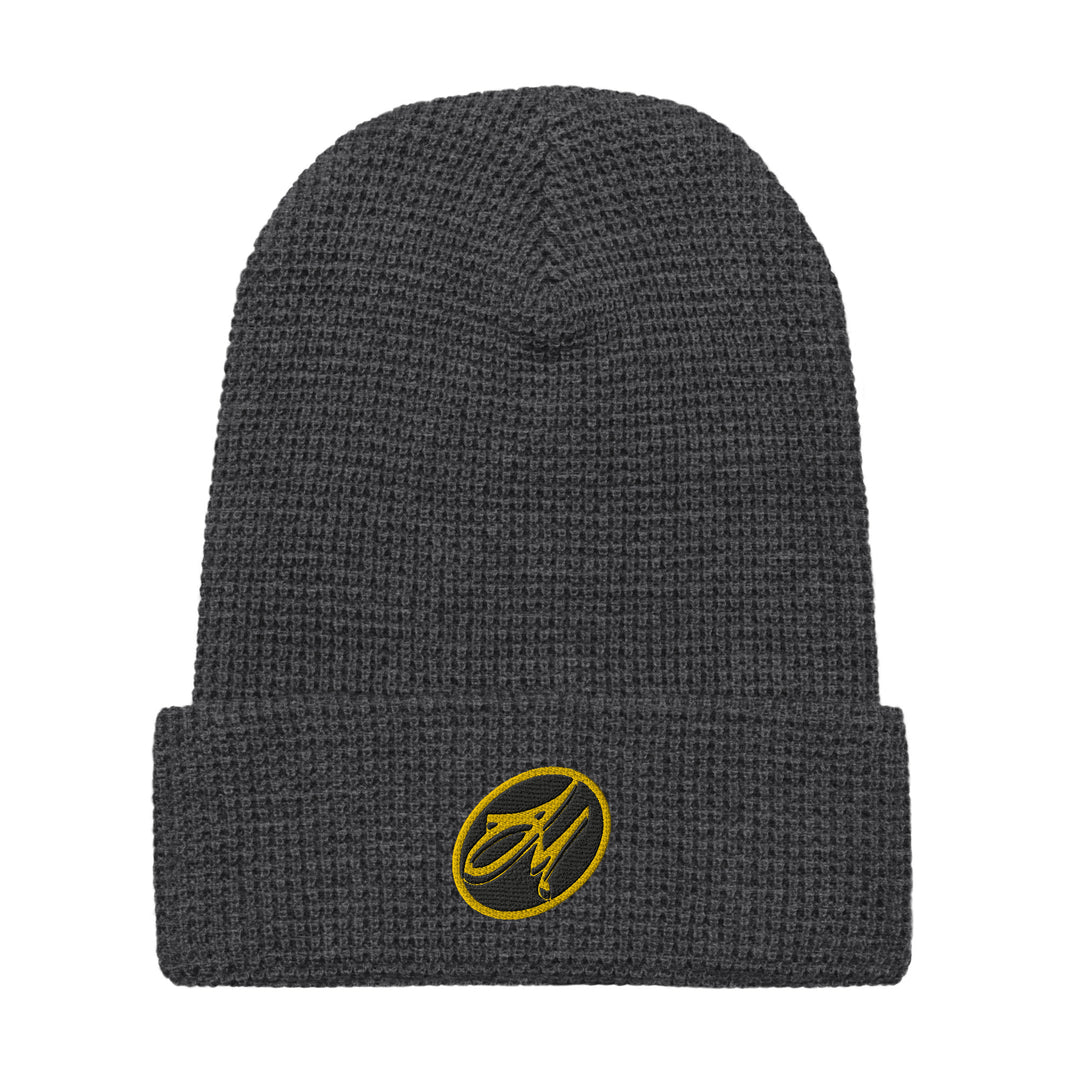 Signature Waffle Beanie - Black & Yellow