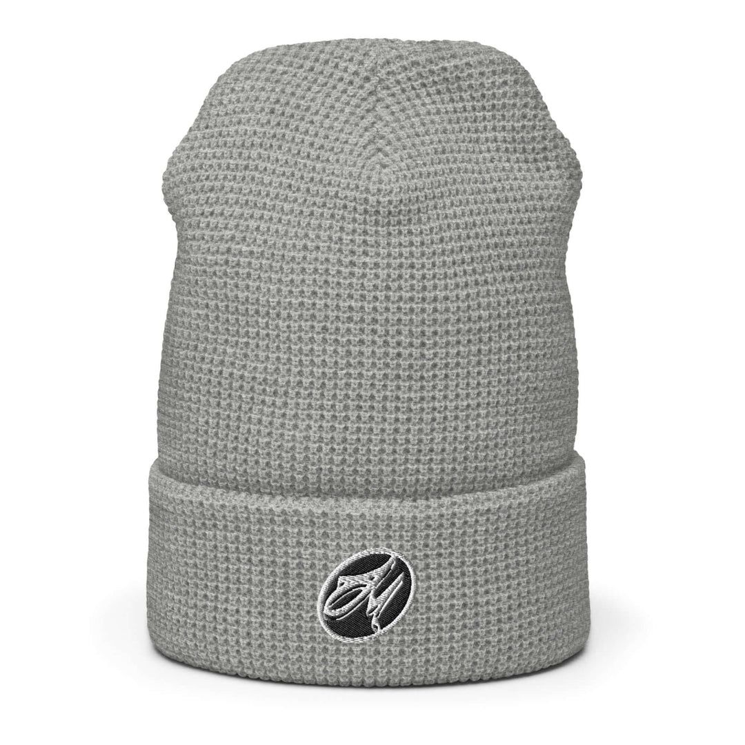 Signature Waffle Beanie - Black & White