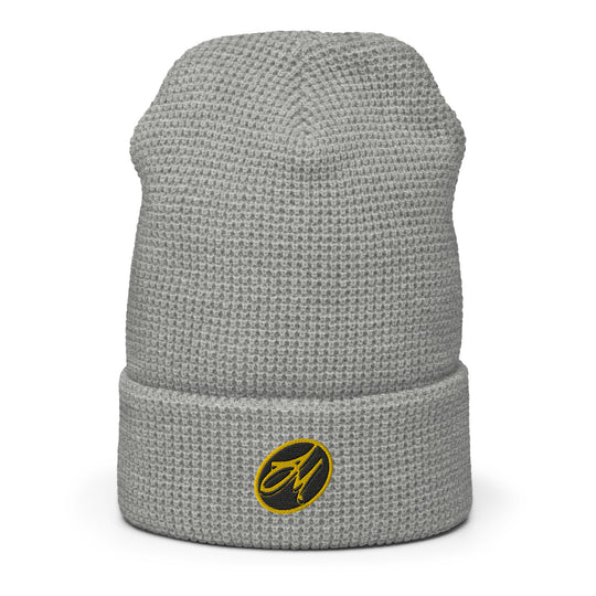 Signature Waffle Beanie - Black & Yellow